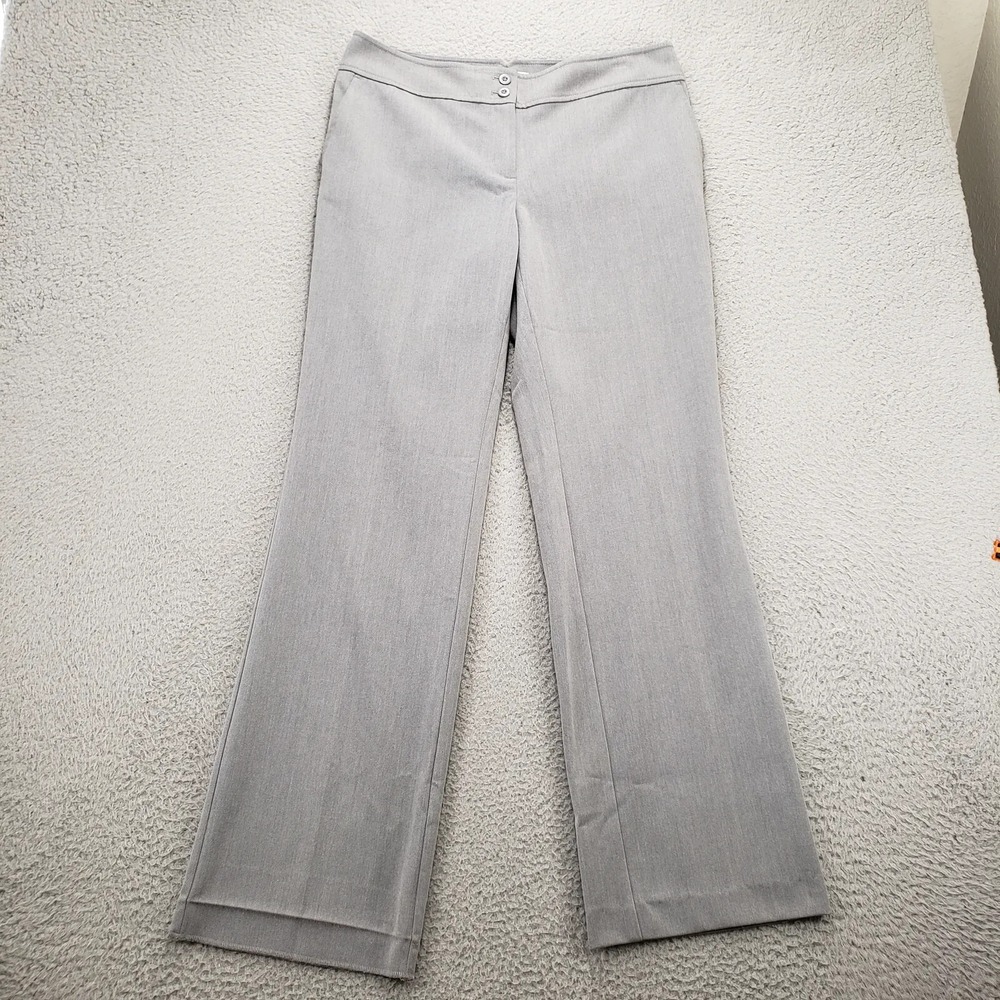 Talbots Pants Womens 10‎ Gray Signature Boot Cut Casual Pockets Stretch Mid Rise